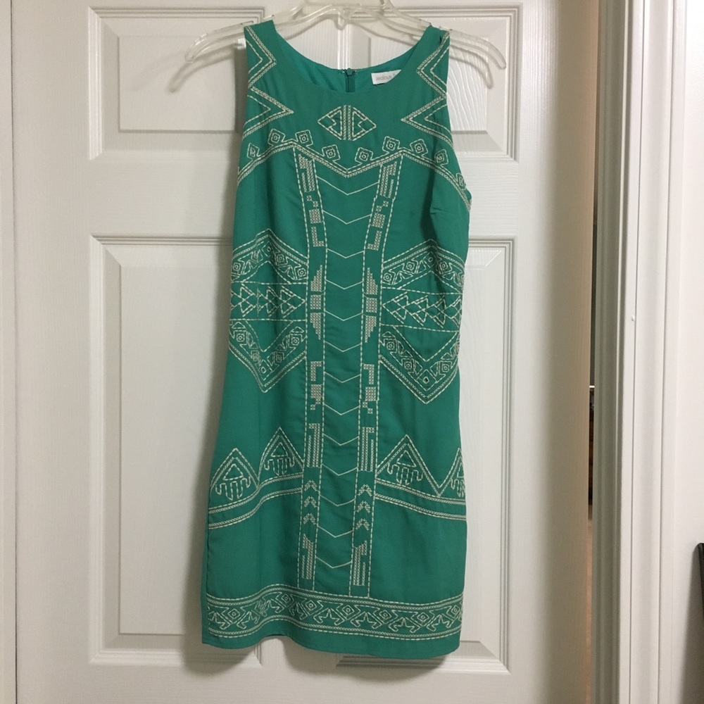 Green and knit dress
